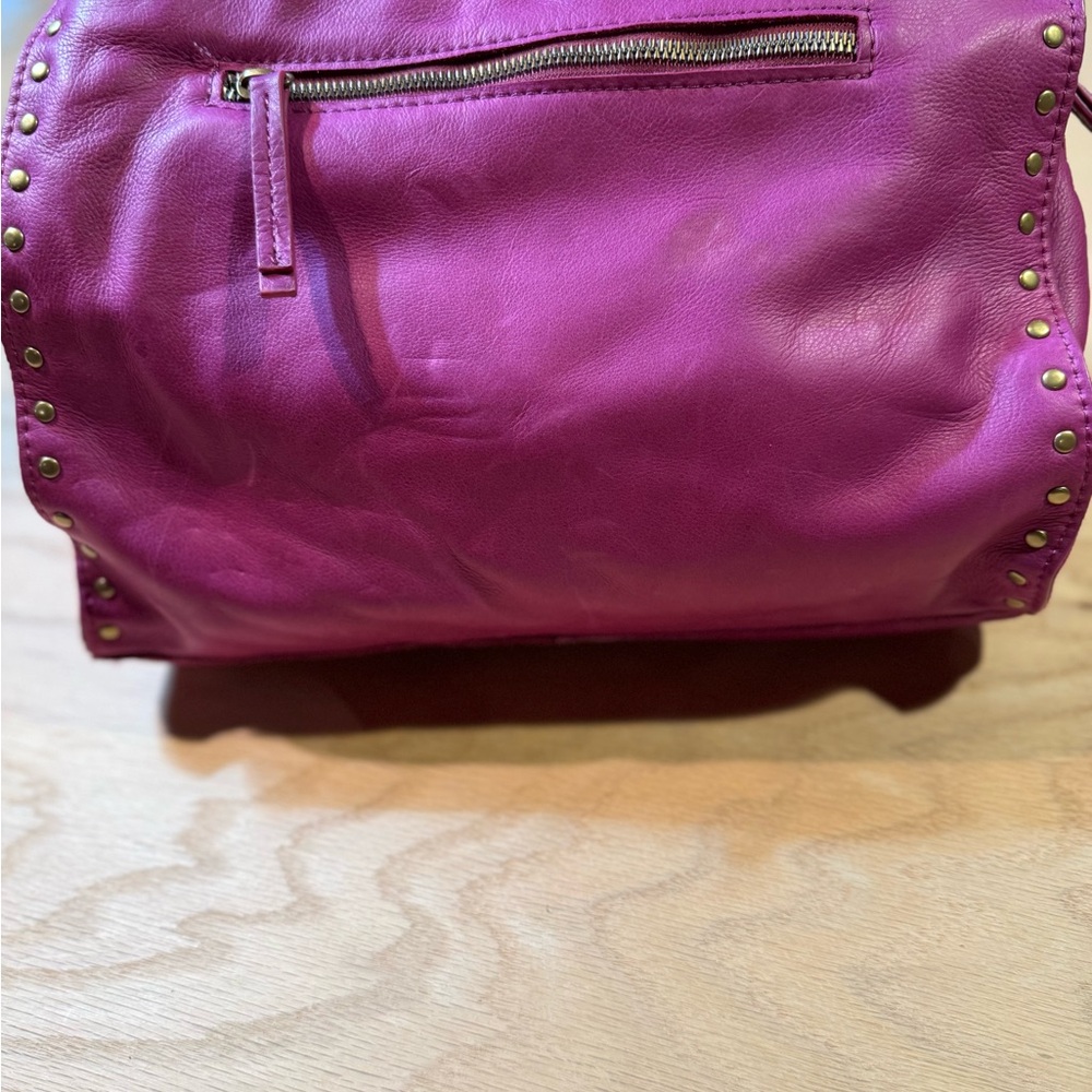 NWT American Leather Pink Studded Shoulder Bag - Picture 5 of 16